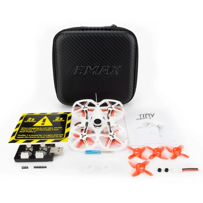 EMAX Tinyhawk II 75mm 1-2S Whoop FPV Racing Drone RC Quadcopter BNF FrSky D8 Runcam Cam 25/100/200mw VTX 5A Blheli_S ESC YYDS