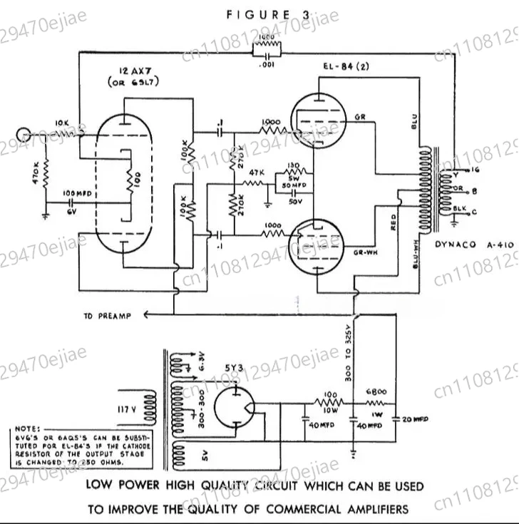 Amplificador de Tubos Dynaco de Alta Gama, Diseño Push-Pull, 2x10W Estéreo, con Tubos de Vacío 12AX7, ECC83 y 6P14 EL84, Clase Single-Ended