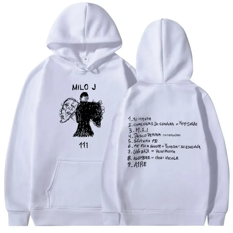 2026 neuer Milo J 111 Album-Grafik-Hoodie für Männer und Frauen, Unisex-Sweatshirt, Vintage Hip-Hop-Pullover, Geschenk für Fans, Streetwear-Kapuzenpullover – Detail 13