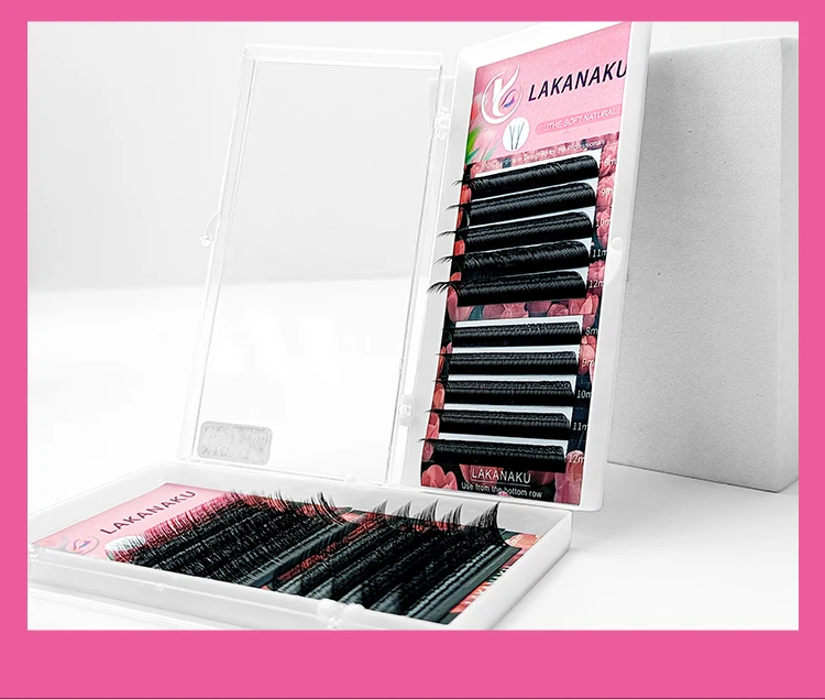 LAKANAKU YY-Form Schwarze Fuchsaugen-Wimpern Vorgefertigte Volumen-Wimpernfächer Fuchsaugen-Wimpern aus Kunstnerz Brasilianisches Volumen Natürlich – Detail 15