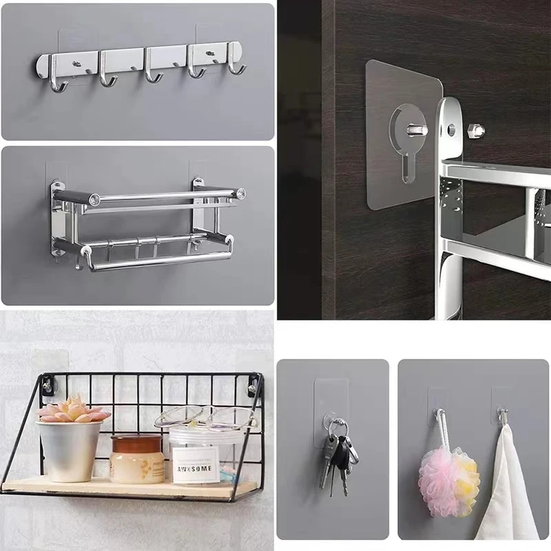 10 Pcs Punch-Free Screw Stickers Wall Picture Non-Marking Hook Invisible Traceless Picture Hanging Kitchen Bathroom Hanger gallery 2