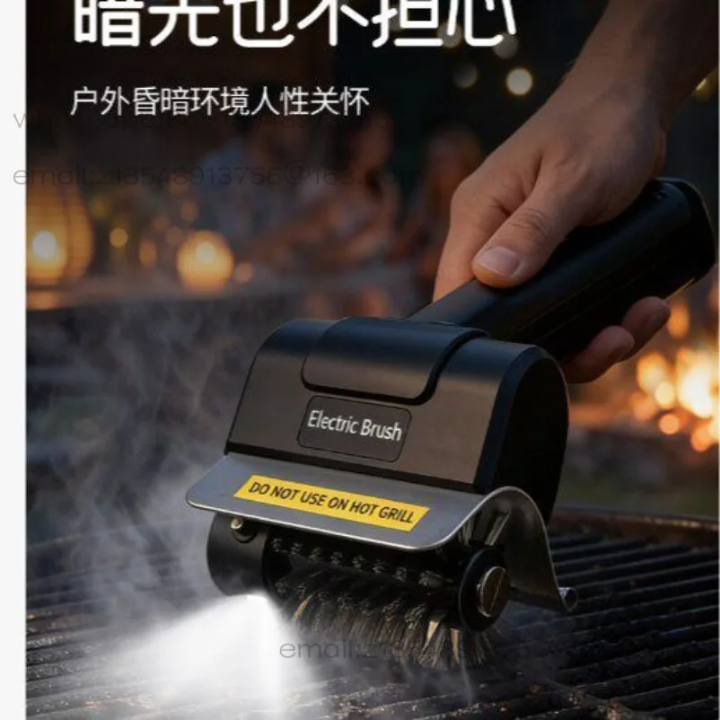 Handheld lithium battery electric barbecue brush BBQ grill cleaning tool brush multi-function electric barbecue brush