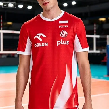 Autumn New High Performance Sports Polish Volleyball Casual T-shirt Men's Kids Clothes Quick Dry Poland Volleyball Train Jersey