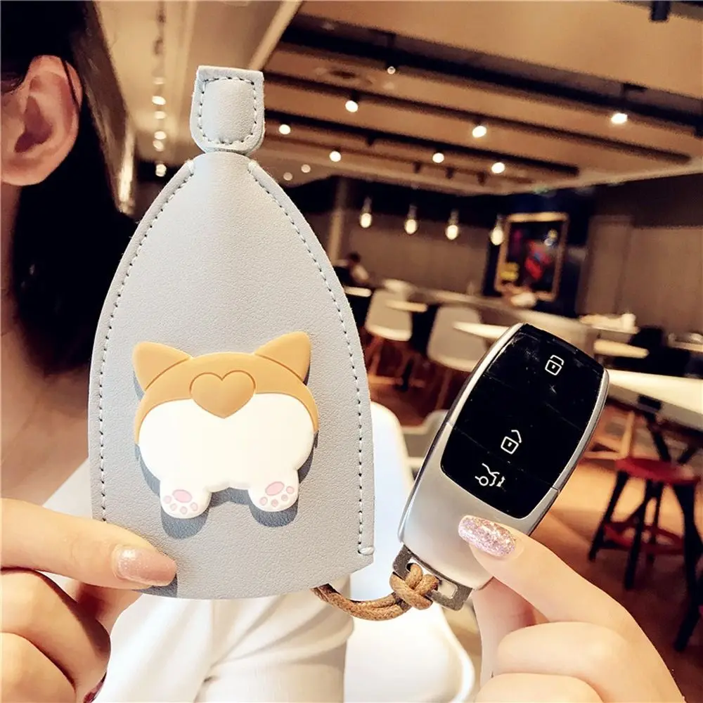 Cartoon Animals Corky Bag Women Car Key Keychain Pouch Key Wallets Pull Type Key Bag Housekeepers Key Holder