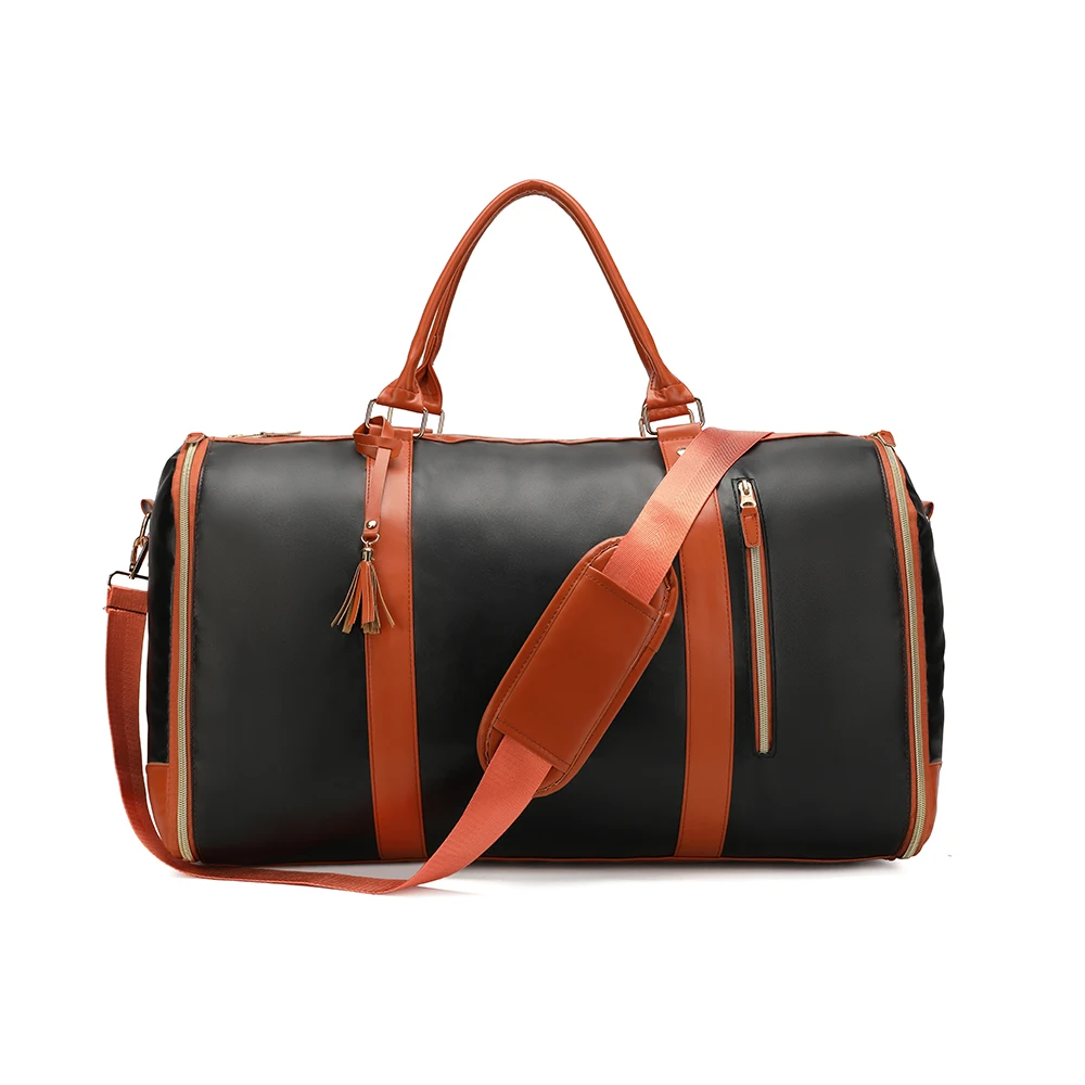 حقيبة تخزين بدلة كبيرة قابلة للطي من البولي يوريثان حقيبة يد نسائية ذات سعة عالية حقيبة يد للسفر والرياضة في الهواء الطلق منظم متعدد الوظائف