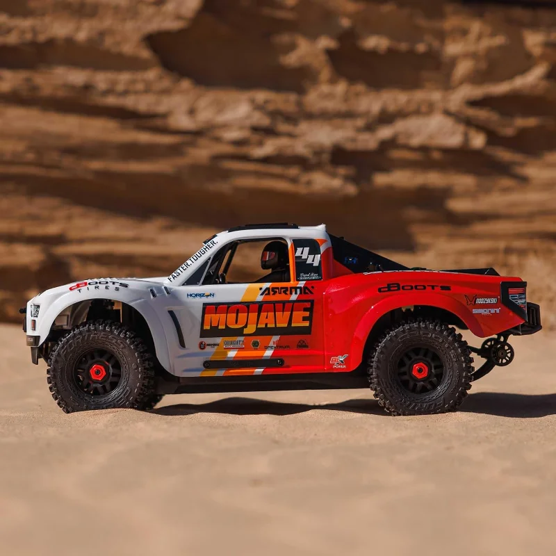 ARRMA Mojave RC Truck 4X4 4S BLX 1/8th Scale Desert Truck RTR (Battery and Charger Not Included), White/Red ARA4404T1 image 6
