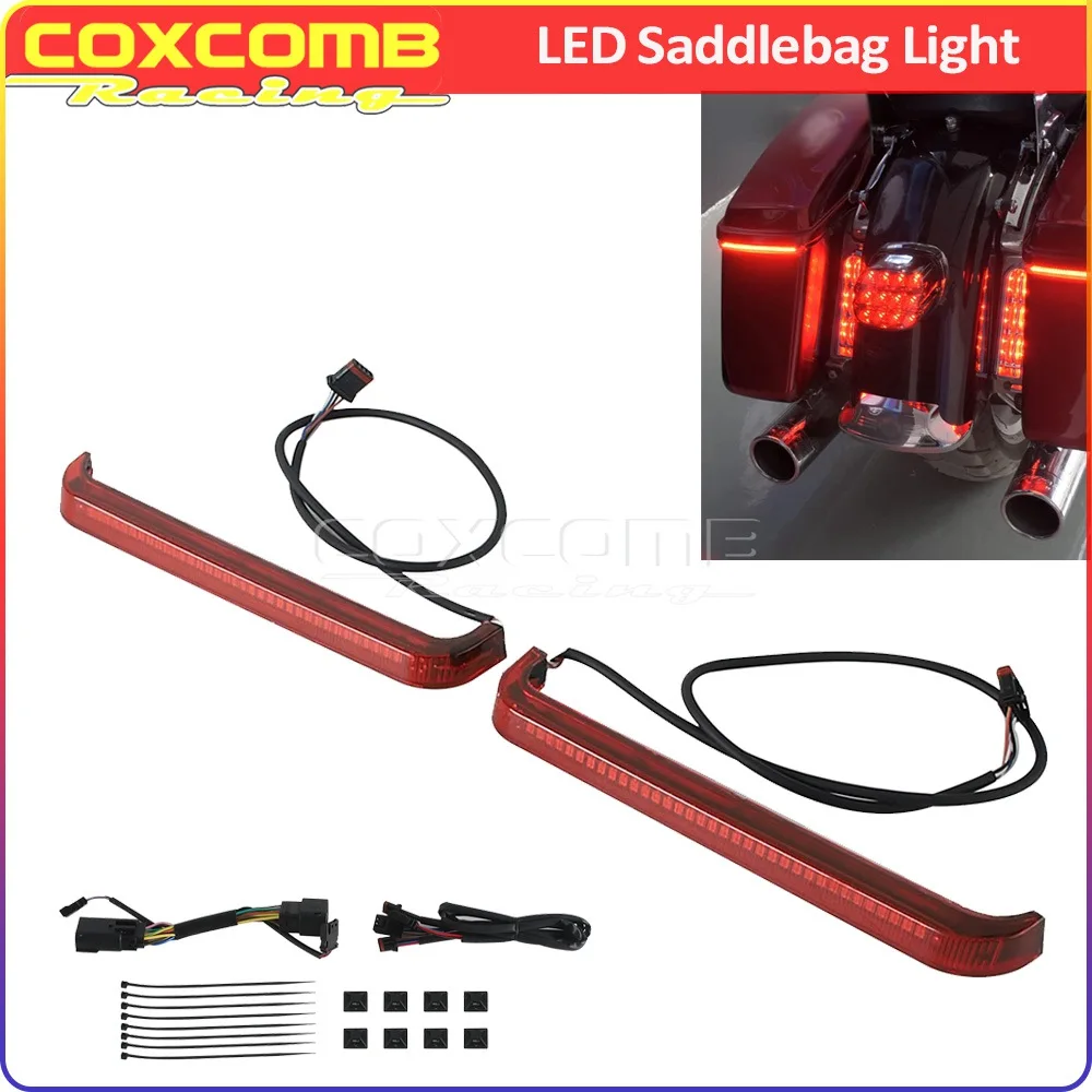 LED Saddlebag Taillight For Harley Street Glide FLHX CVO FLHXSE Motorcycle Rear Turn Signal Light Running Indicator 2023 24 2025