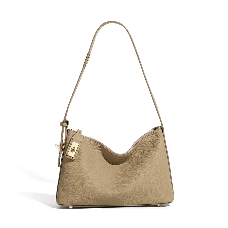

Genuine Leather First Layer Cowhide Boston Bag Women's 2025 New Commuter Versatile Bowling Shoulder Niche Crossbody Hand Bag