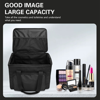 Folding Makeup Bag Unisex Capacity Waterproof Cosmetic Organizer Toiletry Hanging Case Pouch for Women Men Wash Shaving Make Up
