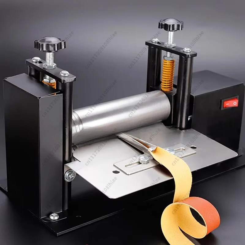 Electric Hand Crank Small Leather Drawing Machine 220V Leather Stripper Manual Rubber Hose Machine Leather Laminating Machine