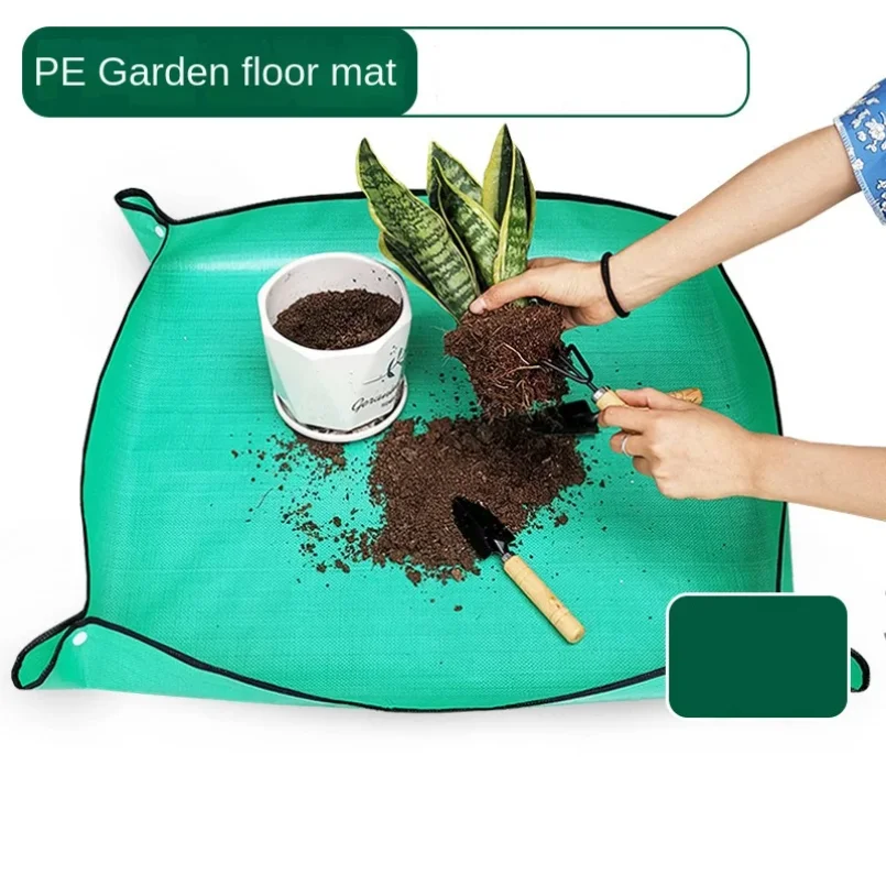 50*50cm Flower Pots Transplanting Mats Gardening Planting Mat Pe Plant Repotting Mat Foldable Waterproof Gardening Potting Pad