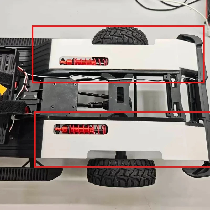 RC 3D‑Printed Rear Cover Mudguard Side Panel Kit Custom Upgrade for KM T‑Rex 1/8 RC Crawler Body Protector Spare Accessories
