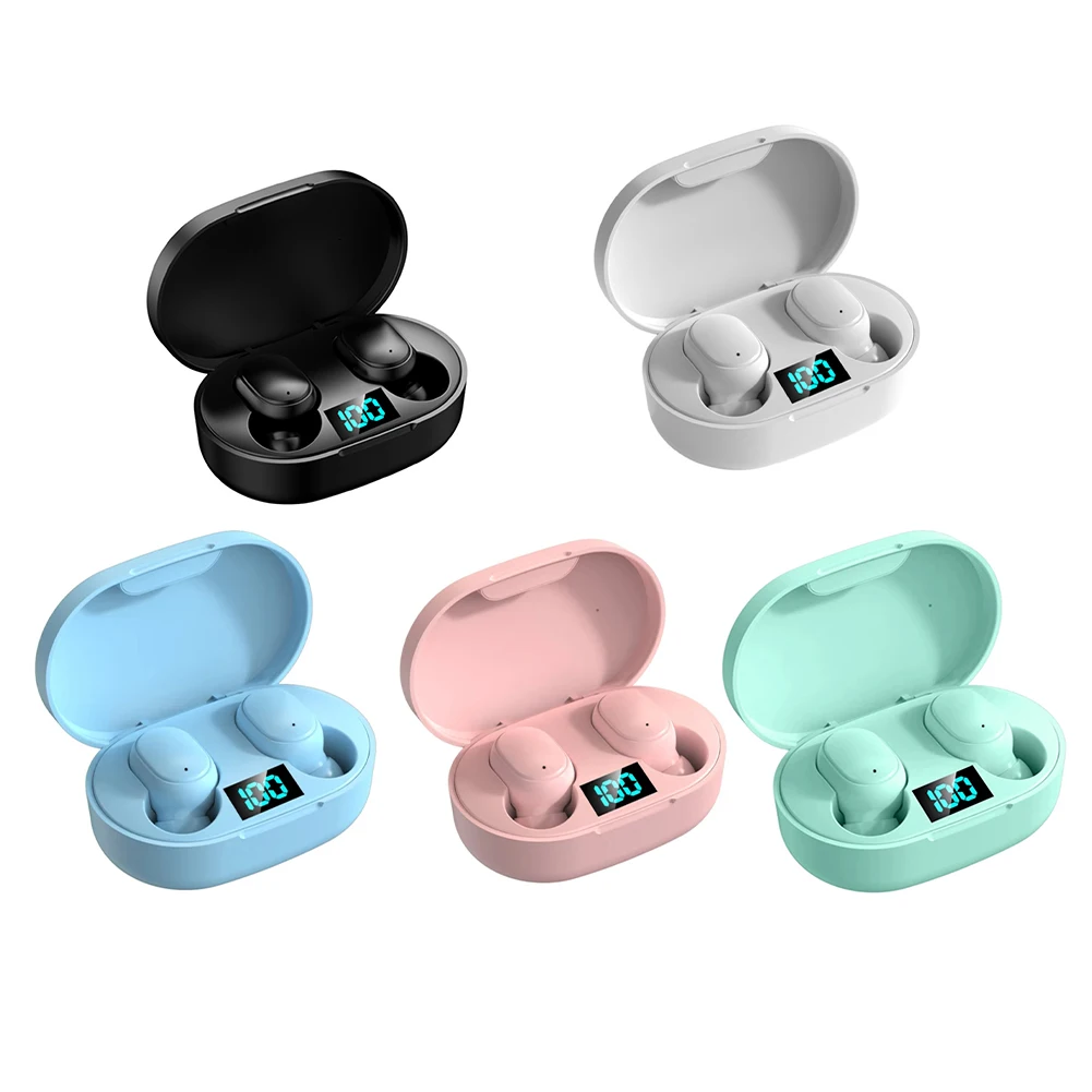 E6S Wireless Earbuds Noise Canceling Waterproof Ear Buds In-Ear Stereo Headphones With LED Display Charging Case