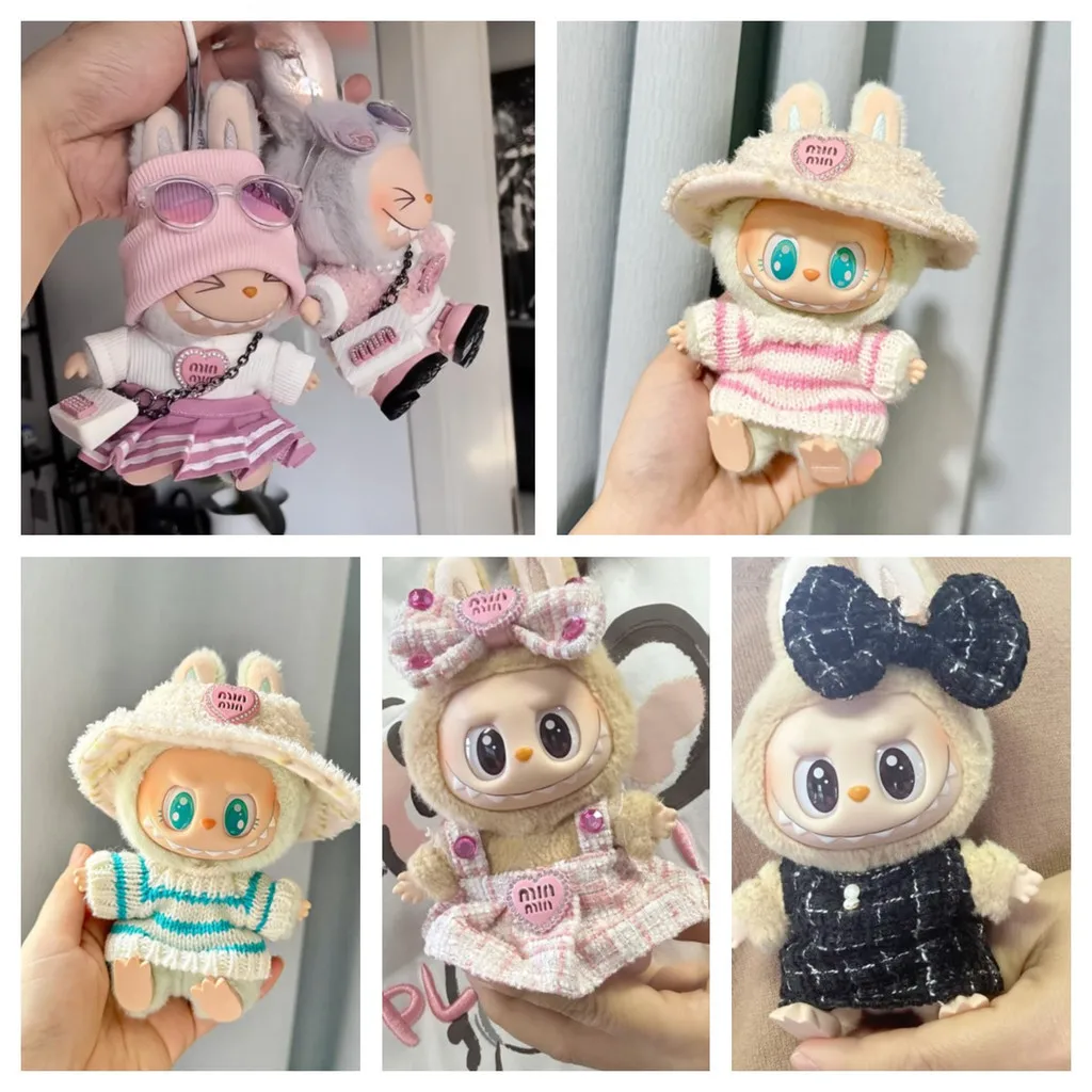 Labubu Doll Clothes Outfit Accessories For Korea Kpop Exo Labubu Idol V1 V2 Skirt sweater Clothing Gift