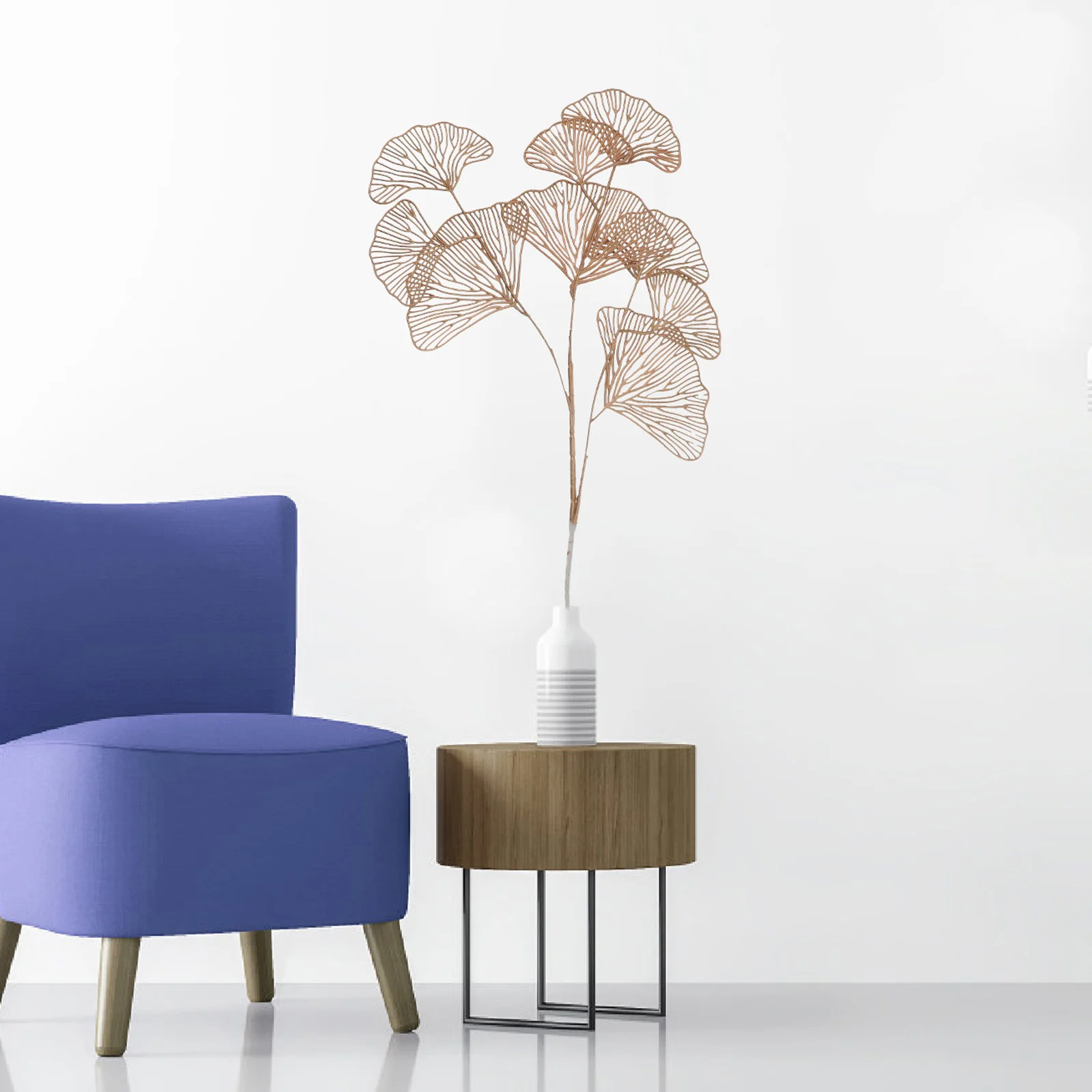 

2Pcs Lifelike Artificial Ginkgo Leaves Wedding Decoration Rustic Photo Props Home Office Table Decor Romantic Artificial Plant