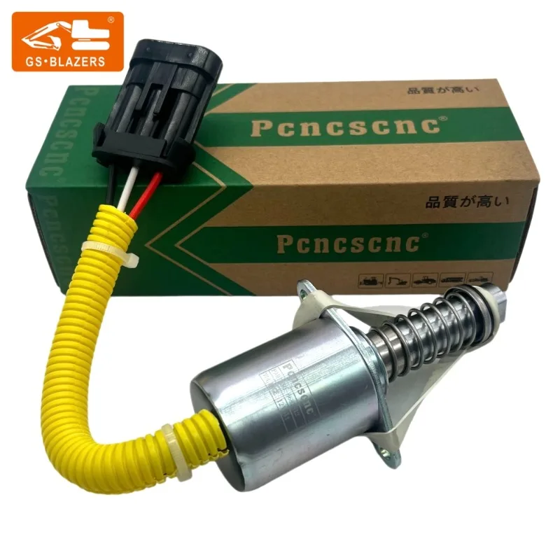 

6681512 12V Excavator Fuel Shut Off Stop Solenoid 6681513 6690563 for Bobcat S70 S100 S150 S160 S175 S185 S205