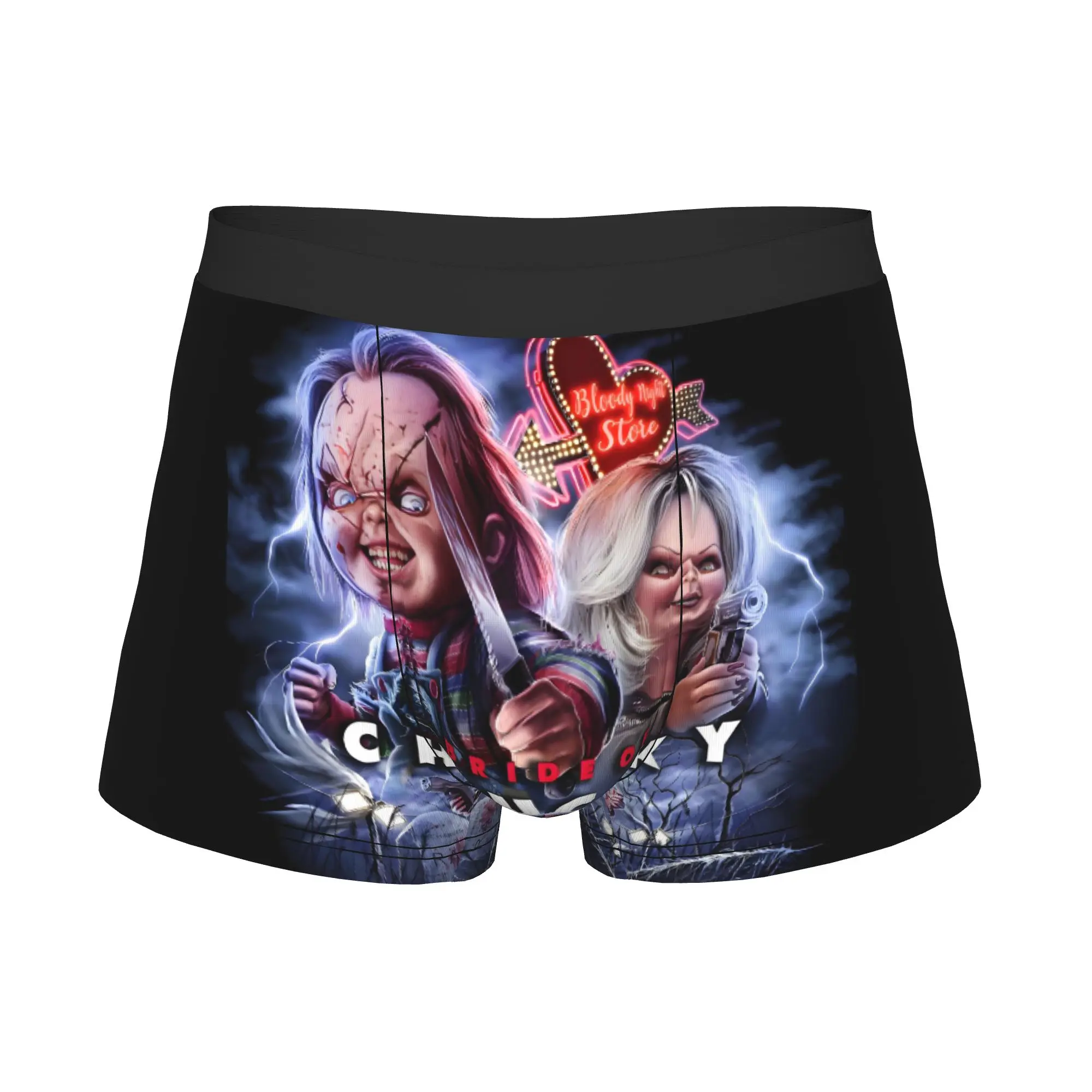 Bride of Chucky Underwear Men Printed Movie Tiffany Boxer Briefs Shorts Panties Soft Underpants