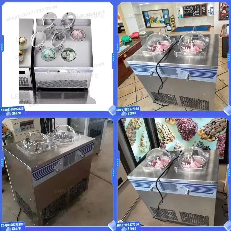 Commercial Italian Ice Cream Machine Soft Hard Serve Maker for Fruit Milk Nuts Dessert Shop Equipment Automatic Freezing Unit