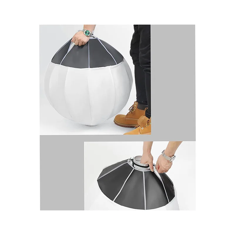 CYCAFON 65cm Globe Lantern Metal Softbox Photo Studio Bowens Mount Softbox Ball Diffuser for Film-Making Video Shoot Flash