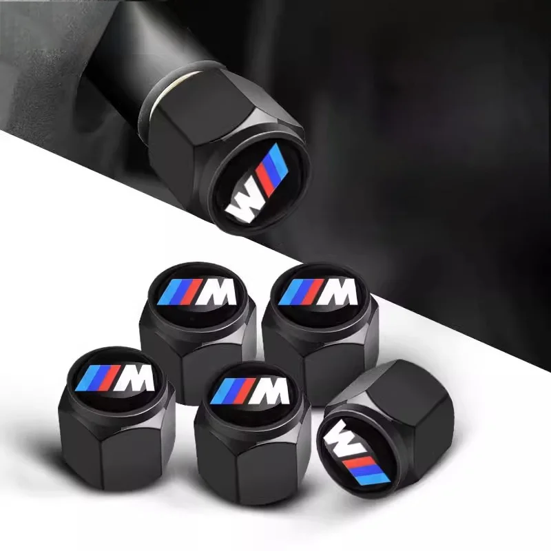 Tapa de vástago de aire de válvula de neumático de rueda de coche de Metal, 5 piezas, para BMW M Performance E36, E46, E90, E60, F10, F30, E39, F20,