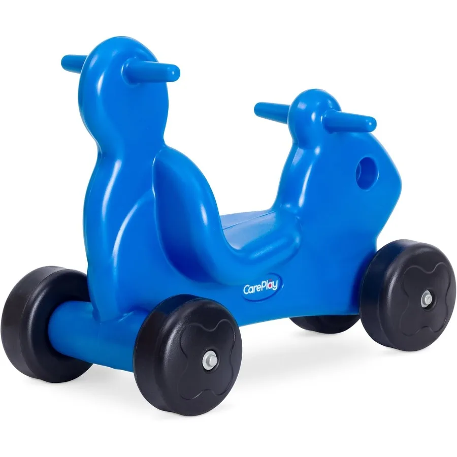 2-in-1 Squirrel Push & Ride-on Toy, Indoor & Outdoor Use, Low Profile Seat, Recommended for Children up to 50lbs, Durable Constr