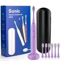 Electric Toothbrush 6 Brush Heads Whitening Healthy Teeth IPX7 Waterproof Cordless Adult Smart Toothbrush S800 without Plug