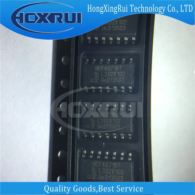 (10 piece),HEF4071BT，SOP-14,Logic chip, or gate, four gate, double input，2.4mA, 4.5V to 15.5V