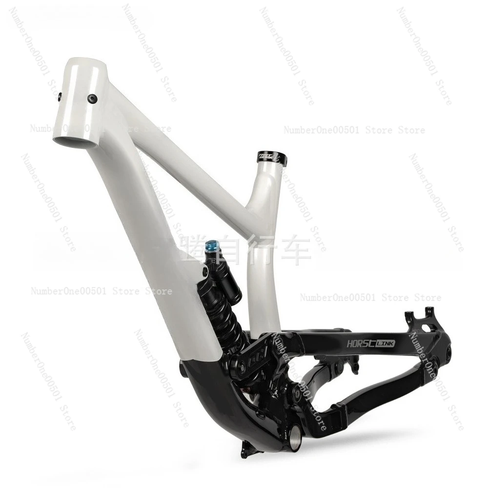 

Aluminum Alloy 4 Link DH Full Suspension Frame Full Internal Routing Compatible with Cable Pull Hydraulic Disc Brakes