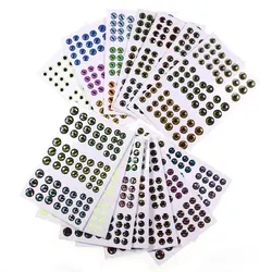 69/183pcs 3mm -10mm Holographic 3D Epoxy Fish Eyes for Fly Tying Streamers Jig Lures Fishing Bait Wood Plastic Lure Making