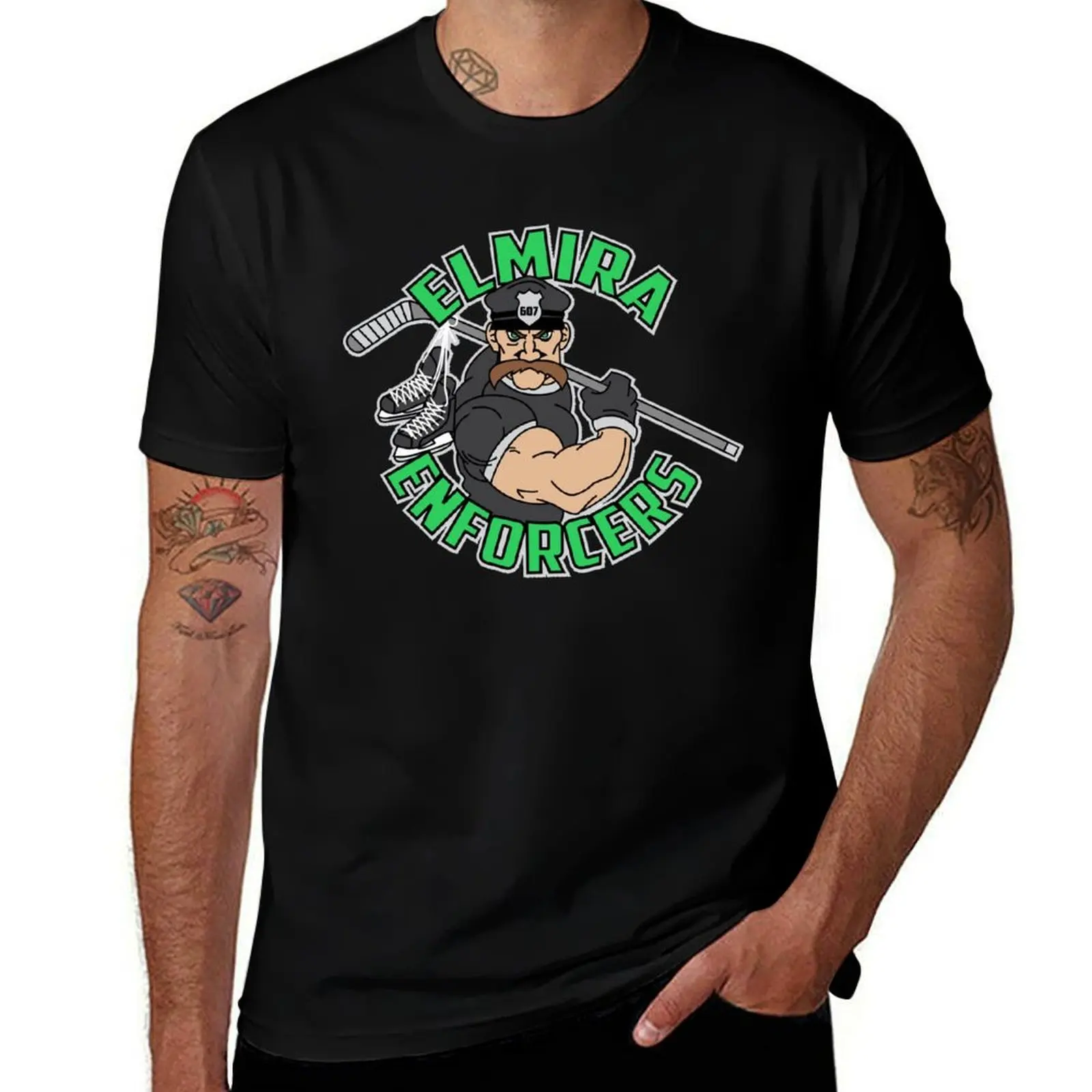 Elmira Enforcers T-Shirt Casual Pattern Print Tee Shirt T-Shirt