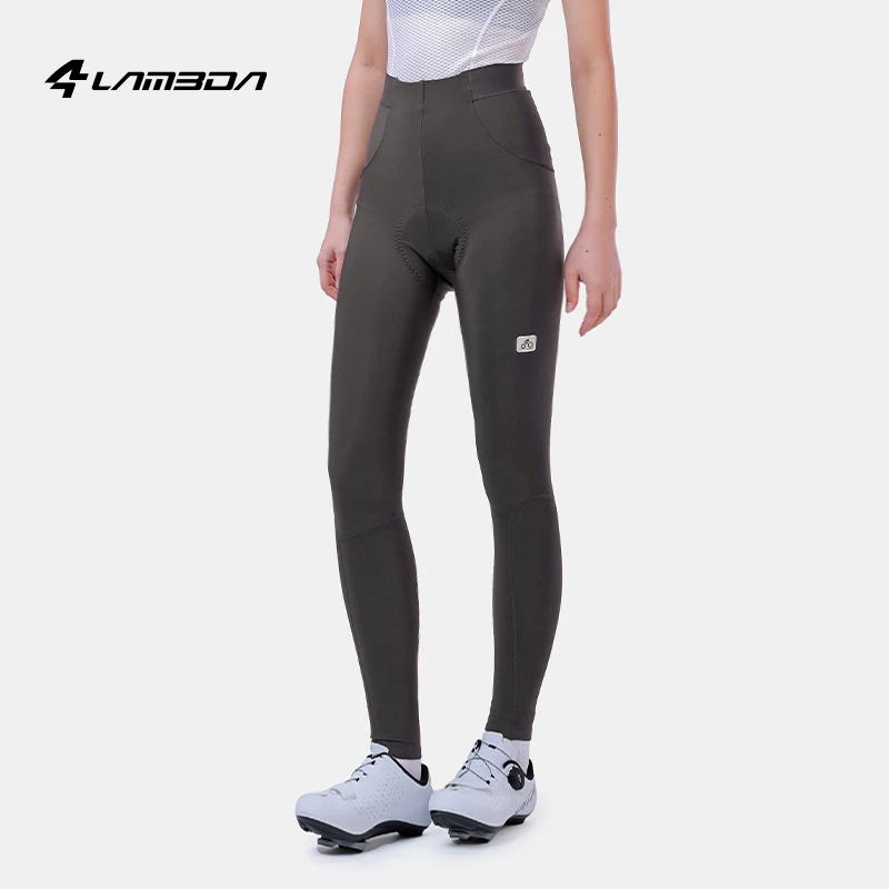 LAMEDA Winter Women's Cycling Pants Tights High Waist Thermal Fleece Lined Road Biking Bicycle Pants Windproof For Cold Weather
