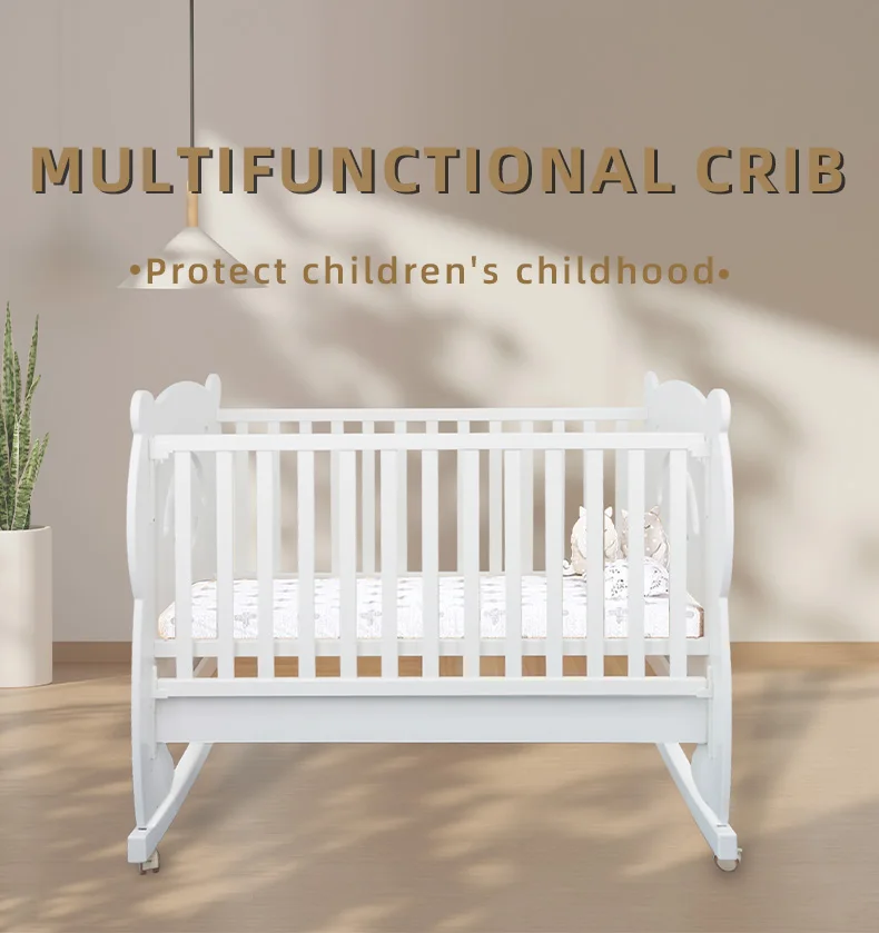 

Экологичная детская кроватка из массива дерева с бортиками для детей, производство фабрики