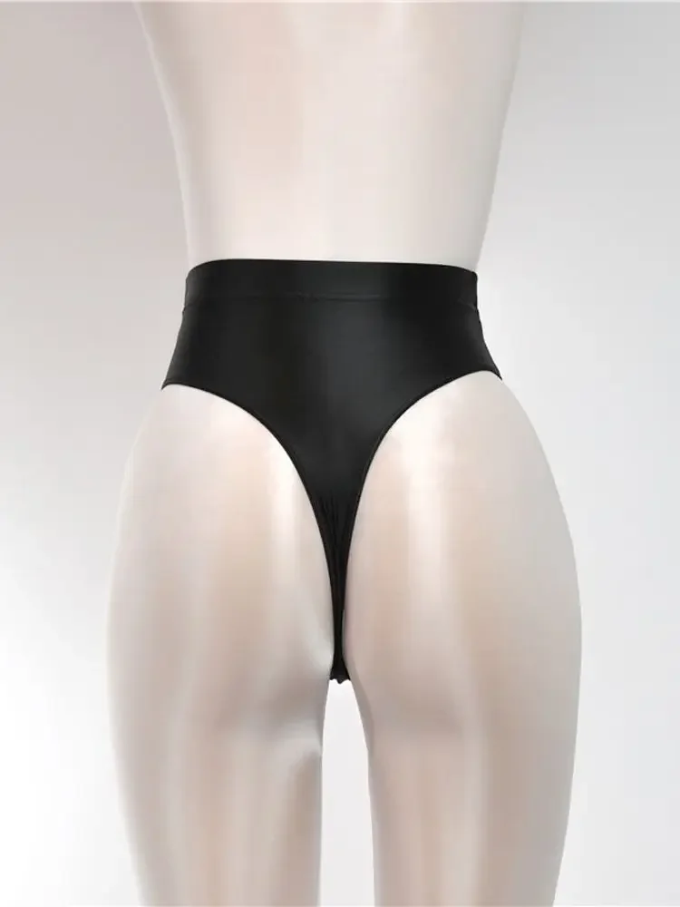 Brilhante Brilhante Cintura Alta Tanga Roupa Interior para Mulheres, Thongs e G Cordas, Calcinhas Sexy Hot, Calcinha Lingerie