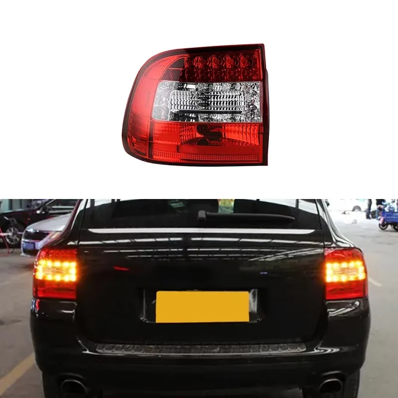 26 Style2003-2007 Car Tail Lights Brake Turn Signals Reverse Tail Light With Red Lens 12V Voltage New For Cayenne