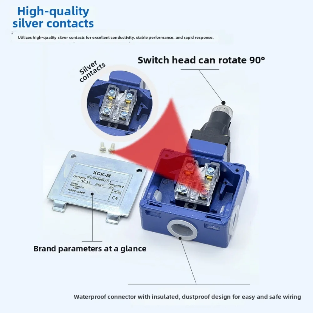 M121 Limit Switch IP66 Waterproof Industrial Travel Switch with Silver Alloy For contacts 240V 3A Aluminum Housing
