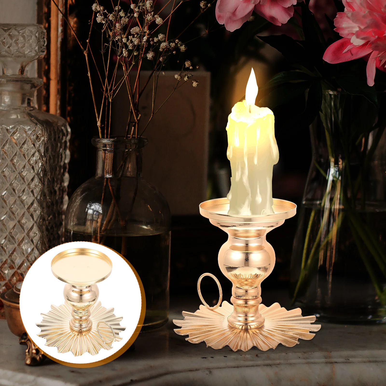 2pcs Premium Iron Holders Elegant Decorative Candlestick For Home Wedding Party Romantic Dinner Table Decor Adorn