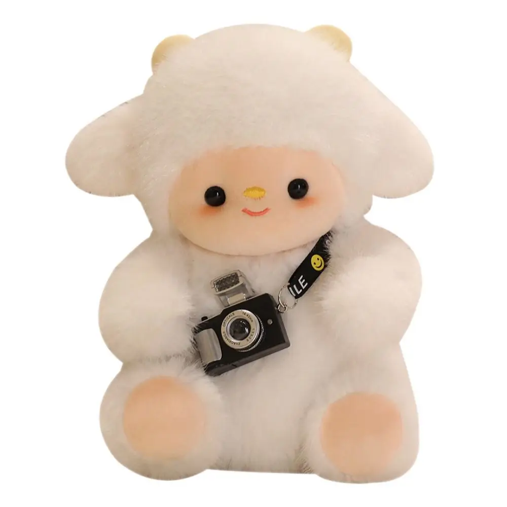 

PP Cotton White Sheep Toys Can Clapping Moving Animal Bear Hedgehog Collection Fluffy Scarf Lamb Intelligent Stuffed Dolls