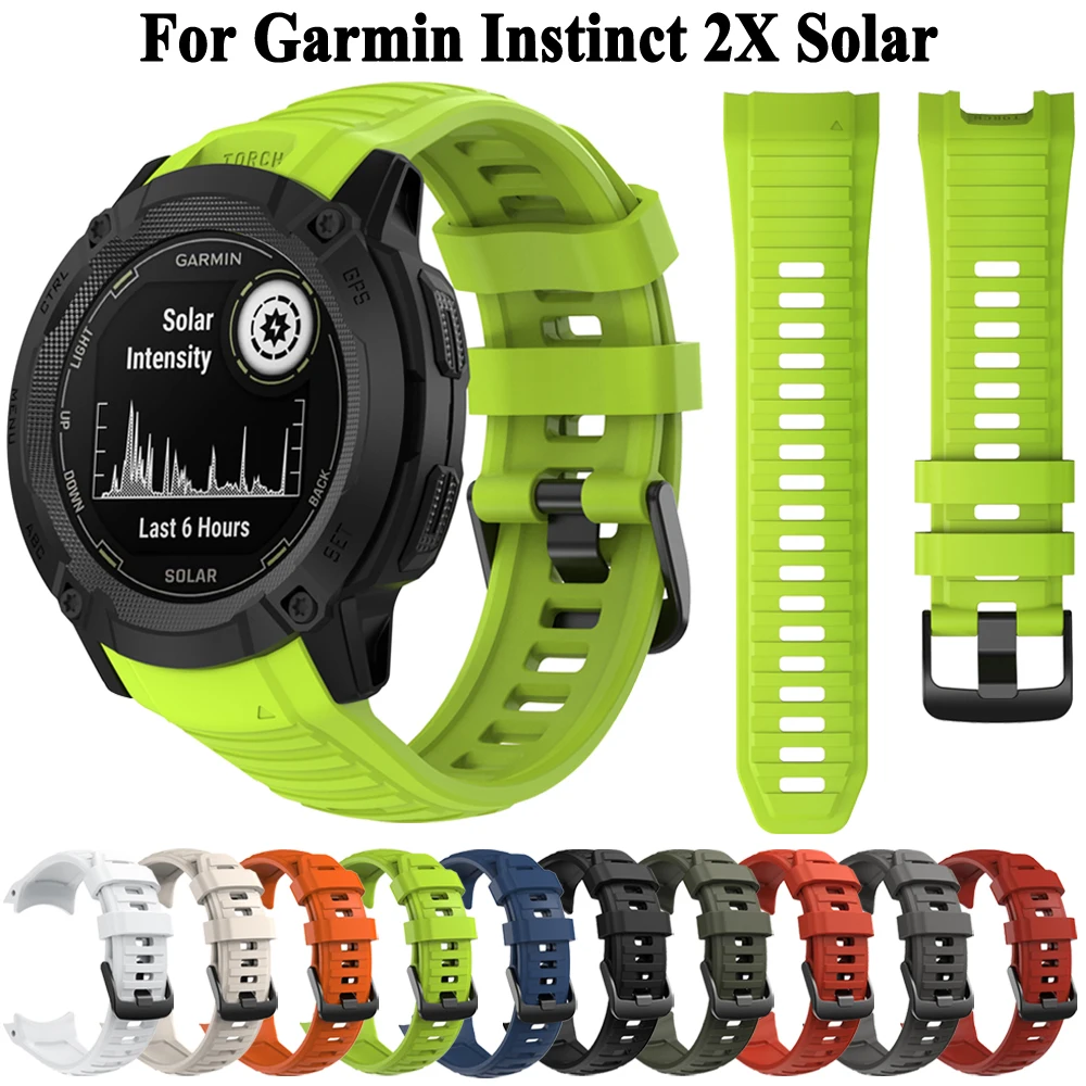 Силиконовый ремешок для Garmin Instinct 2X Solar-Tactical Edition, сменный ремешок для часов, аксессуары для умных часов