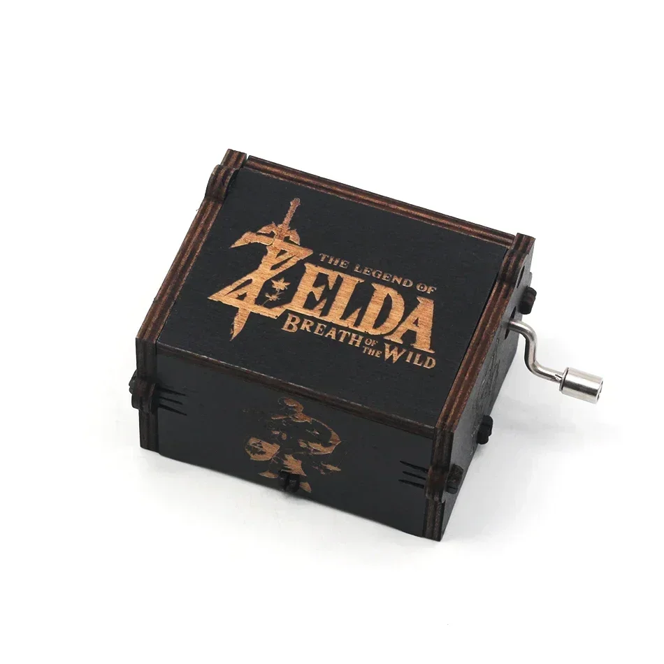 ==New Anime The Legend of Zelda DIY Creative Wooden Music Box Quality Hand-cranked Music Sky City Collection Hobby Toy Best Gift