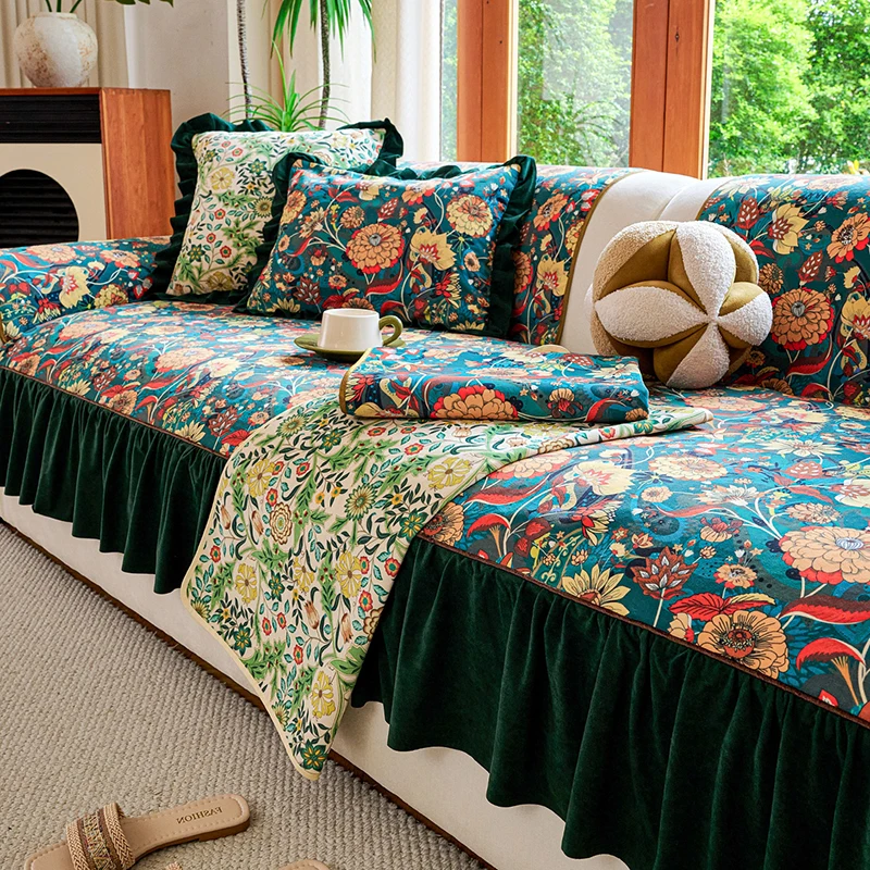 

Fashion Printed Slipcover Sofa Covers 1/2/3 Seats Couch Cover Anti-wrinkle Anti-slip Seat Covers Living Room Armchairs Covers