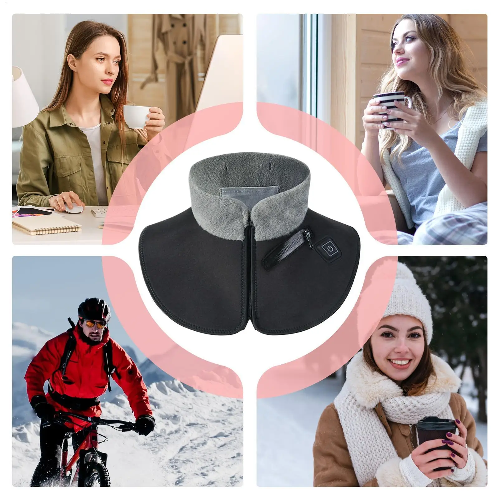 Elektryczny podgrzewacz na szyję i ramiona, 3-stopniowy szybki podgrzewacz dla kobiet, seniorów, do domu, pracy, codzienna relaksacja