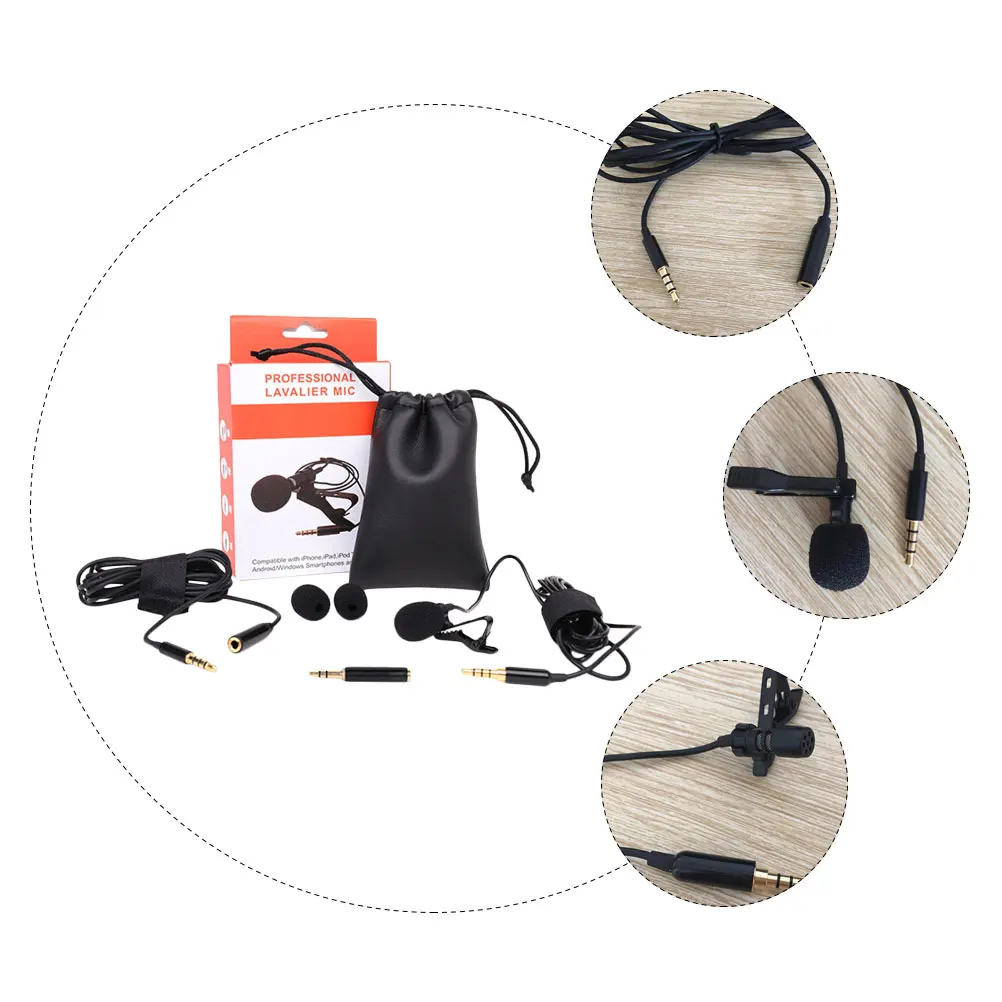 

Lavalier Microphone Clip On Recording Tool Conference Portable Mini Lapel APS High Quality Durable Anti Interference Sensitivity