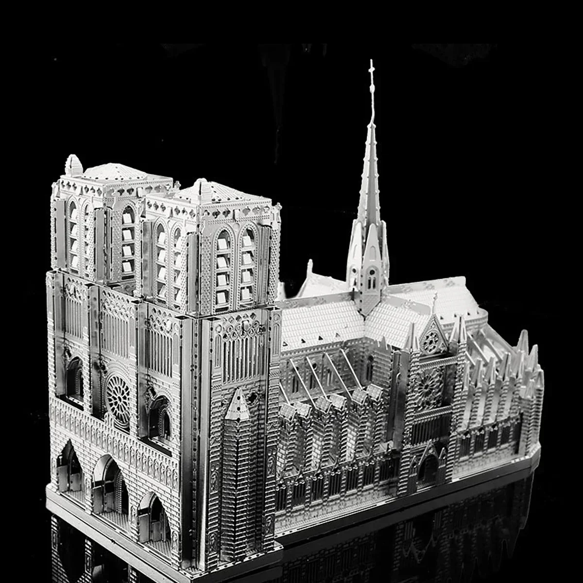 Notre Dame de Paris 3D Puzzle metalowe zestawy modeli DIY wycinane laserowo Puzzle wyrzynarka zabawkowa dla dzieci