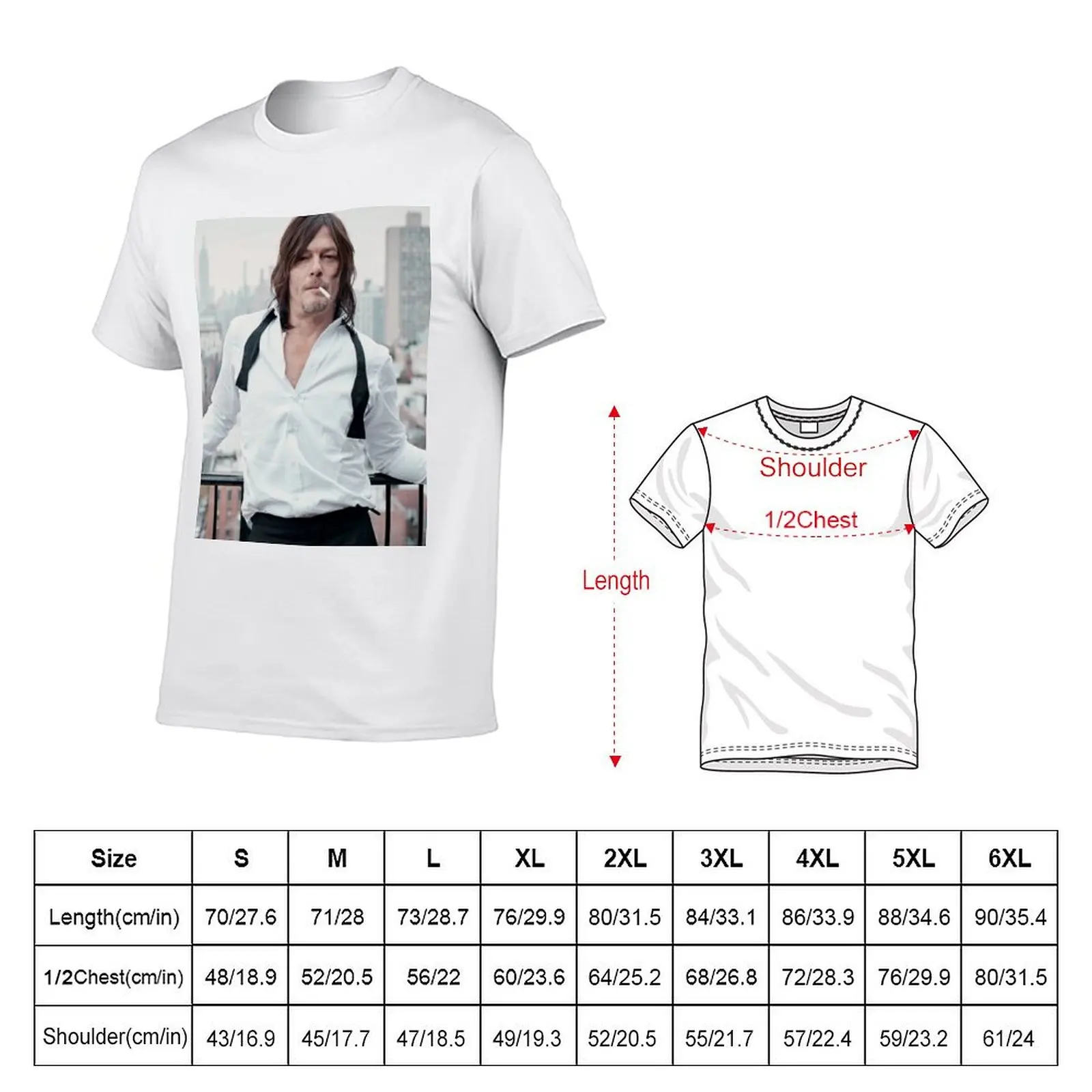 cotton shirts handsome t for man prints t norman t shirt with reedus shirt T-Shirt man