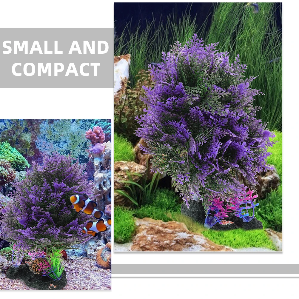 

12 Simulated Aquatic Plants Decorations Realistic Plastic Fish Tank Aquarium Accessories Pine PlantDecor Artificial Underwater
