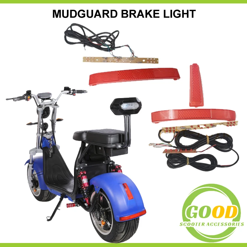 Rear Fender Taillight Brake Light Signal LED Tail Night Safety for Citycoco Electric Scooter Accessories Parts