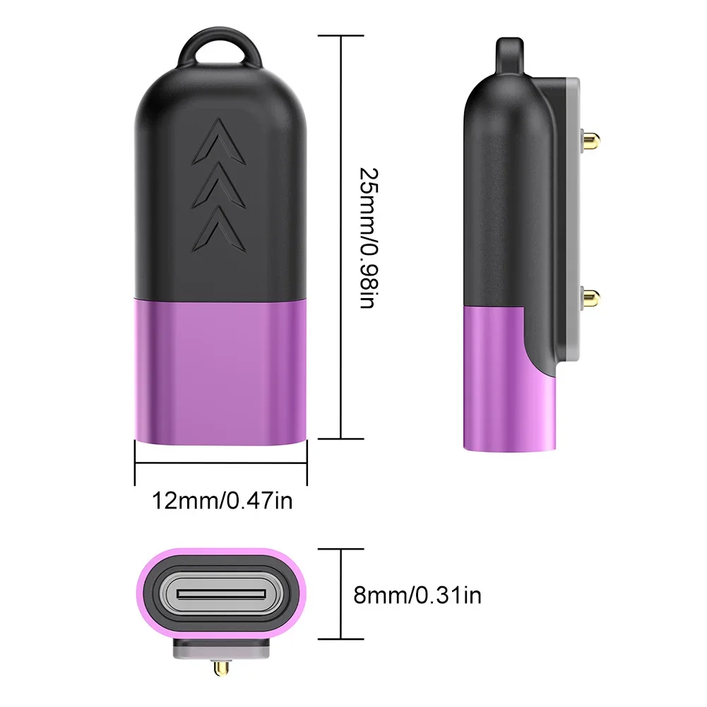 Adaptador de cargador magnético tipo C para Huawei Band 7 8 9/reloj Fit/Honor Band 9 10 Smartwatch USB-C adaptadores de conector de carga