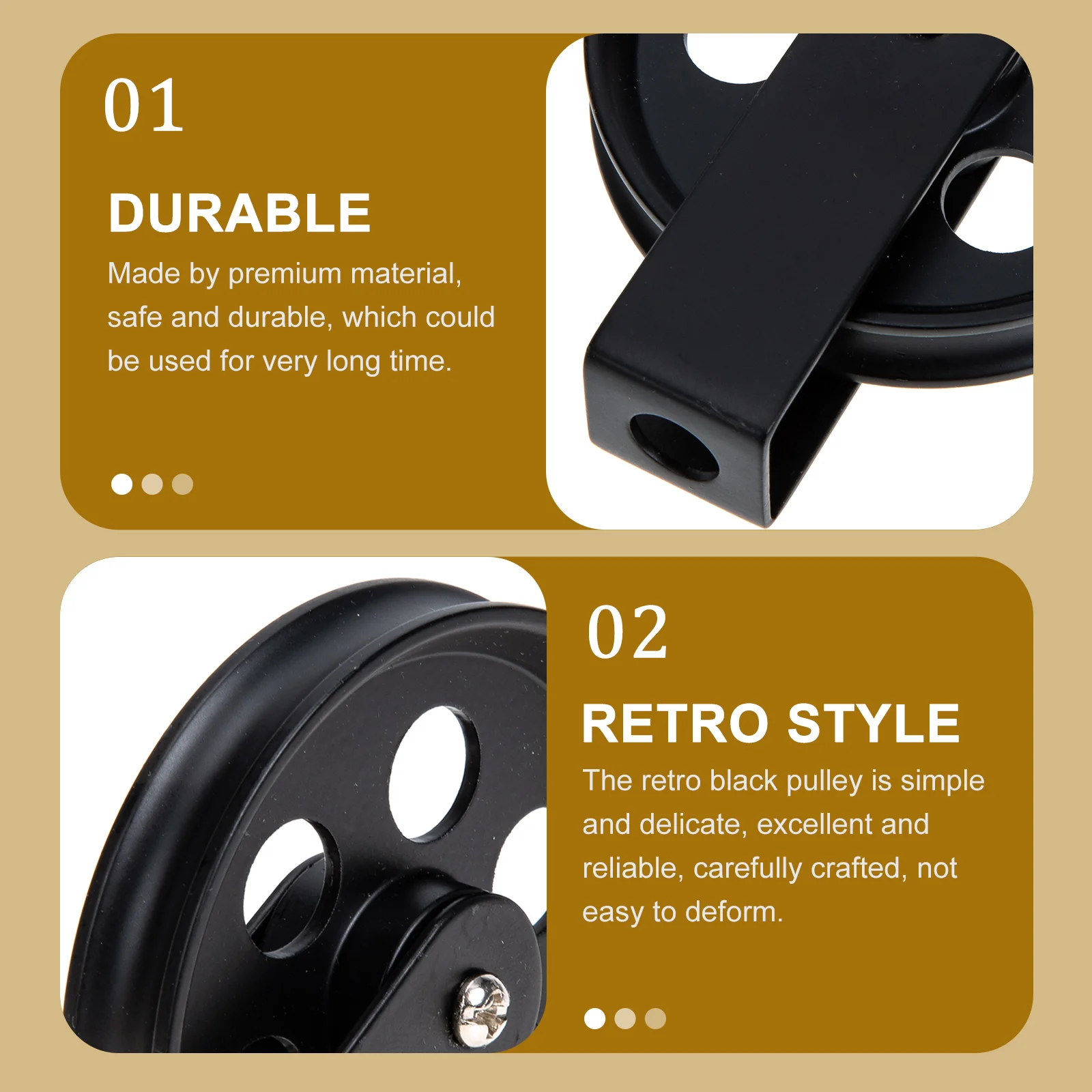 Lighting Accessories Black Ceiling Fan Black Pulley for Wall Lamp Ceiling Wheel Pendant Wrought Iron Miss
