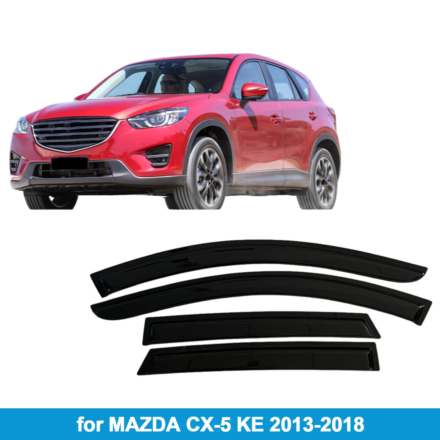 

Оконный козырек для MAZDA CX-5 KE 2013-2018, защита от дождя, боковой дефлектор, защита от атмосферных воздействий, лента для наружного крепления
