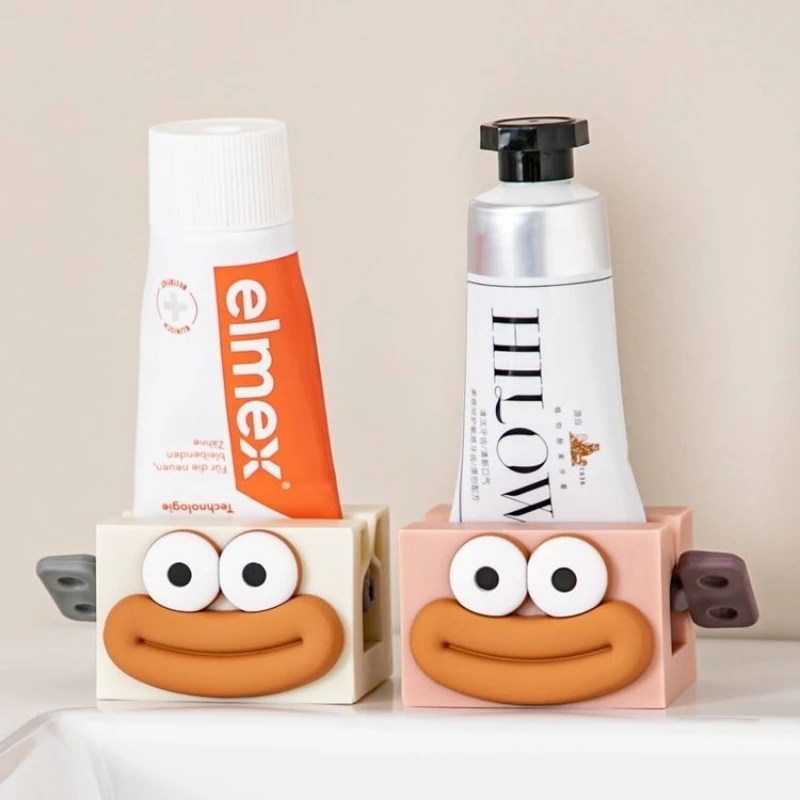 

Cartoon Manual Squeeze Toothpaste Dispenser for Kids Lazy-Person Toothpaste Roller Squeeze Clip Seat Mount Toothpaste Holder